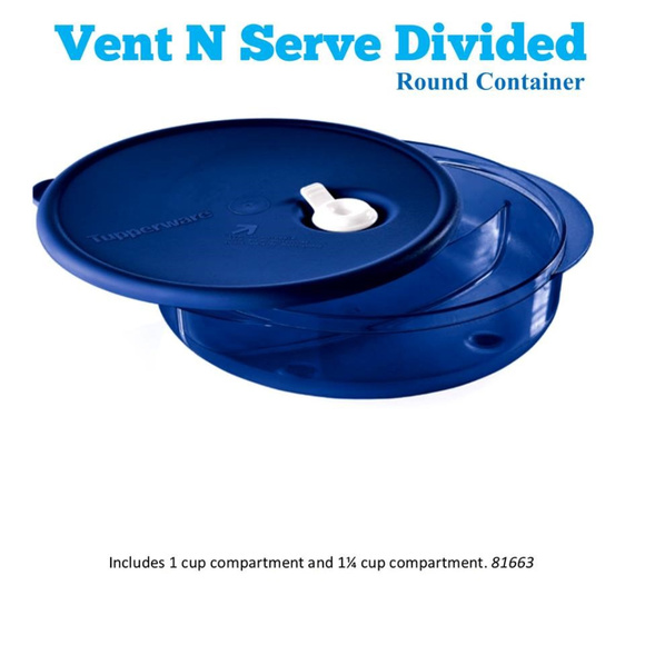 Vent ’N Serve® Round Divided Microwave Dish - Picture 2 of 2